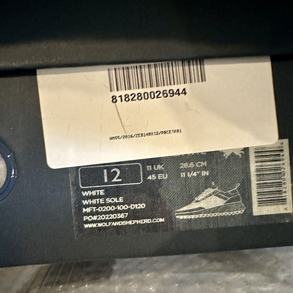 Wolf And Shepherd Crossover Trainer WTZ White Men's US Size 12 M - Picture 10 of 10